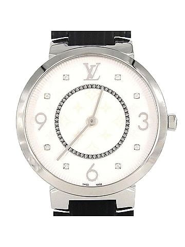 Louis Vuitton Louis Vuitton Tambour Slim 8P Q1E01 SS Quartz Watch (view 1)