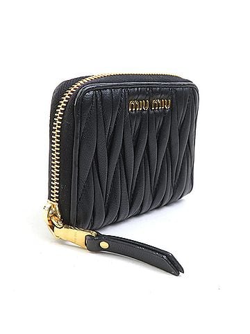 Miu Miu Miu Miu Miu wallet/coin purse, Matelassé leather, black, women's, 5MC208 r11320k (view 2)