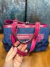 Coach Solid Blue Pink Leather Tote One size - photo 7