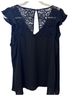 Ann Taylor LOFT 100% Polyester 60% Cotton 40% Polyester Black Sleeveless Blouse Size L - photo 2