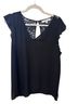 Ann Taylor LOFT 100% Polyester 60% Cotton 40% Polyester Black Sleeveless Blouse Size L - photo 1