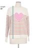 Ann Taylor LOFT Stripes White Brown Pink Pullover Sweater Size L - photo 5