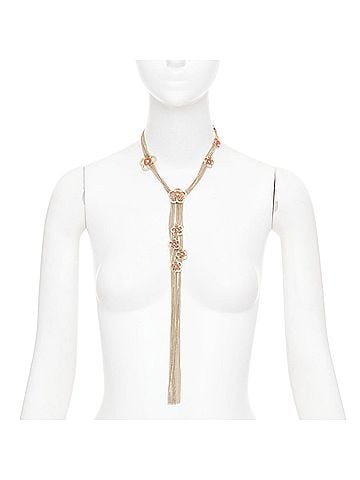 Chanel Chanel Camellia Pearl Fringe Necklace (view 1)