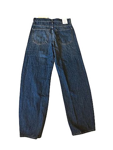 Zara The ZW Straight Fit Mid Rise Patchwork Jeans Jeans (view 2)