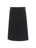Prada 100% Wool Black Prada Wool Minimal Linear Skirt Size 2 - photo 1
