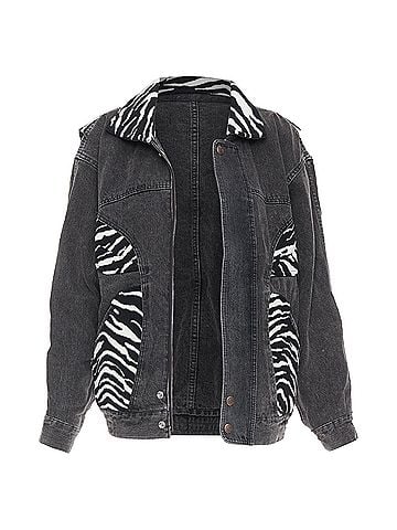 Céline Celine Zebra Wool Patch Denim Jacket (view 1)