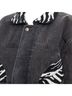 Céline 100% Wool Black Celine Zebra Wool Patch Denim Jacket Size S - photo 7