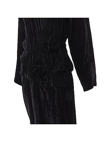 Comme des Garçons Comme Des Garcons Velvet Shirred Midi Dress (view 2)