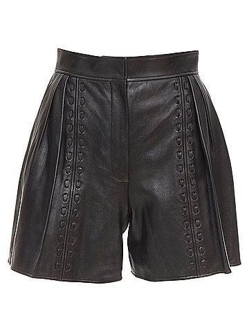 Alexander McQueen Alexander Mcqueen 2021 Leather Mini Shorts (view 1)