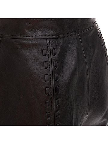 Alexander McQueen Alexander Mcqueen 2021 Leather Mini Shorts (view 2)