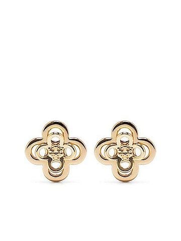 Tory Burch Stacked Stud Clover (view 1)