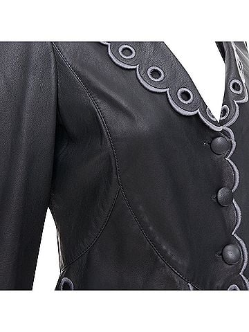 EA7 Emporio Armani Emporio Armani 2009 Lambskin Crop Jacket (view 2)