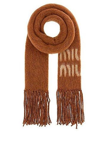 Miu Miu Logo Mohair Scarf (view 1)