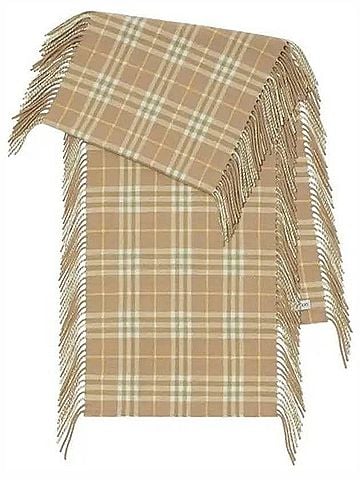 Burberry Checked Cashmere Happy Scarf (view 1)