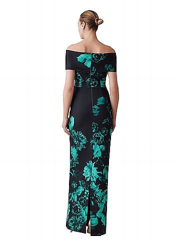 Teri Jon by Rickie Freeman Off Shoulder Mikado Column Cocktail Dress (view 2)