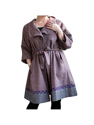 BCBGMAXAZRIA Belted Swing Coat Coat (view 1)