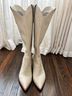Larroudé 100% Leather White Boots Size 7 - photo 4