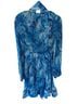Milly Floral Blue Cocktail Dress Size 2 - photo 2