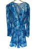 Milly Floral Blue Cocktail Dress Size 2 - photo 1
