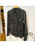 Anthropologie 100% Polyester Black Gold Blouse Size XS - photo 5