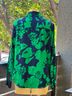 Maison d' Amelie Floral Green Blue Button-Down Shirt Size S - photo 4