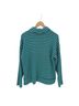 Talbots Stripes Green Blue Turtleneck Sweater Size L - photo 2