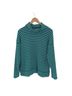 Talbots Stripes Green Blue Turtleneck Sweater Size L - photo 1