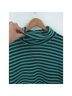 Talbots Stripes Green Blue Turtleneck Sweater Size L - photo 4