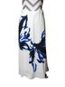 Anne Klein 100% Polyester 100% Polyester Floral White Blue Black Formal Skirt Size XL - photo 2