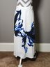 Anne Klein 100% Polyester 100% Polyester Floral White Blue Black Formal Skirt Size XL - photo 3