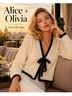 Alice + Olivia White Black Cardigan Size M - photo 5