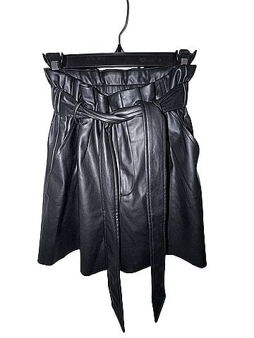 Zara Faux Leather Shorts (view 1)
