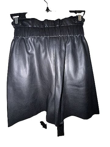 Zara Faux Leather Shorts (view 2)