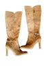 Express 100% Faux Suede Solid Brown Tan Boots Size 6 - photo 1