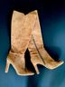 Express 100% Faux Suede Solid Brown Tan Boots Size 6 - photo 4