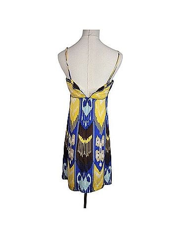 Tory Burch Ikat Printed Silk Strapless Casual Dress (view 2)