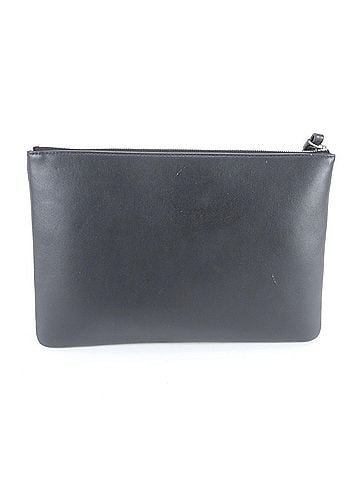 Jimmy Choo Jimmy Choo Leather Second Bag Clutch Pouch with Guarantee Card, Black, Men's (view 2)