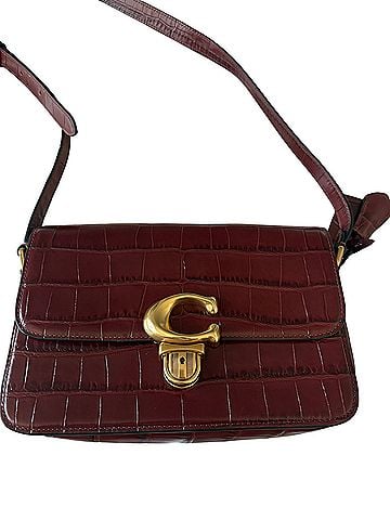 Coach COACH Studio Croc Embossed Leather Shoulder Bag (view 1)