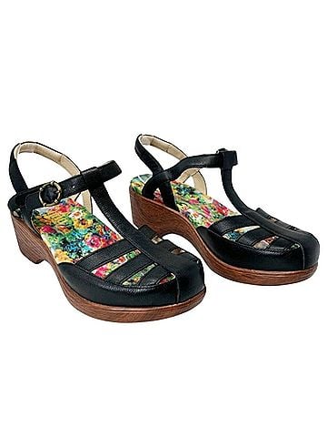 Alegria Summer Leather Wedge Wedges (view 2)