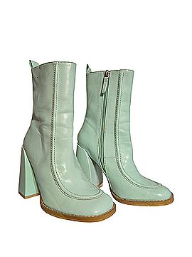 Koi Footwear Y2K Retro Mint Chunky Block Heel Boots (view 2)