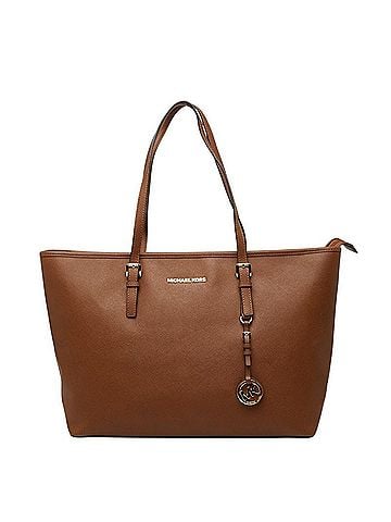 Michael Kors Michael Kors Logo Tote Bag Handbag Brown Leather Women's (view 1)