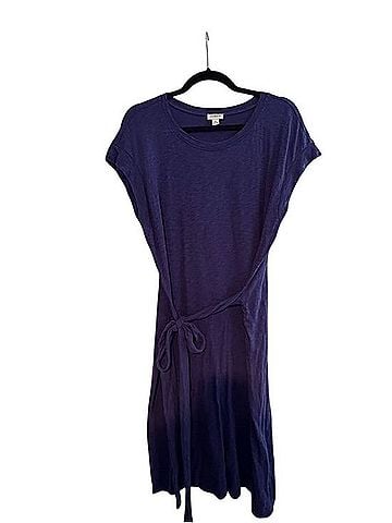 J.Crew Deep Purple Tie-Waist Mini Dress Casual Dress (view 2)