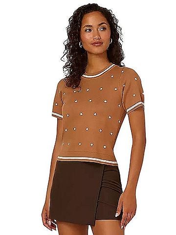 Adrianna Papell Short Sleeve Top (view 1)