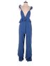 Saylor 100% Polyester Solid Chevron-herringbone Stripes Color Block Blue Saylor Jumpsuit Size M - photo 1