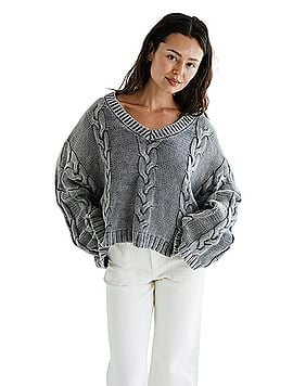 Carly Jean Rylie Cable Knit Sweater Pullover Sweater (view 1)