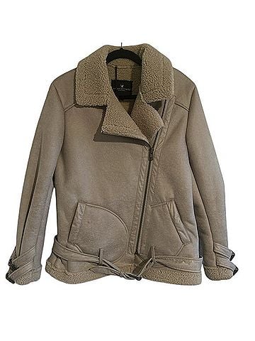American Eagle Outfitters faux leather Shearling Jacket Jacket (view 1)