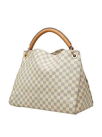Louis Vuitton Louis Vuitton Damier Azur Artsy MM Tote Bag N41174 White Leather Women's LOUIS VUITTON (view 2)
