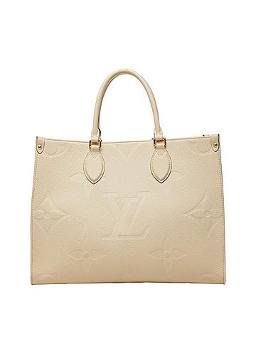 Louis Vuitton Louis Vuitton Monogram Empreinte OnTheGo MM Handbag Shoulder Bag M46531 Crème Ivory Leather Women's LOUIS VUITTON (view 1)