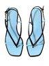Tory Burch 100% Leather Color Block Blue Black Heels Size 9 - photo 1
