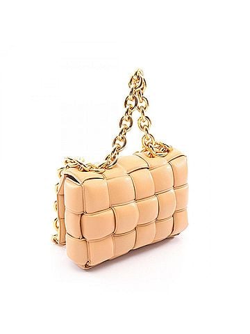 Bottega Veneta Bottega Veneta The Chain Cassette 2-Way Shoulder Bag/Handbag, Leather, Women's, Beige, 631421 (view 2)
